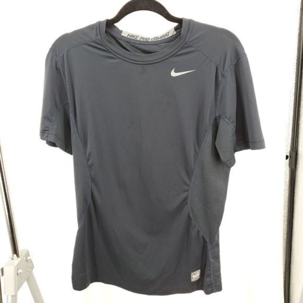 Nike Pro Combat Short Sleeve Crew Neck Active Top S Black